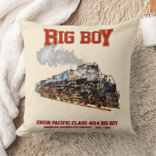 Coussin Big Boy Train à vapeur Vintage Locomotive américai