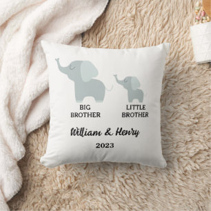 Coussin Big Brother & Little Brother Elephant, Nom personn