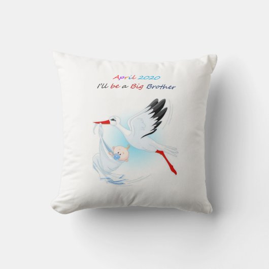 Coussin Big Brother Throw Pillow Baby Stork Avril 2020 (Recto)