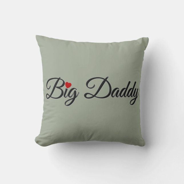 Coussin Big Daddy avec Red Heart (Recto)