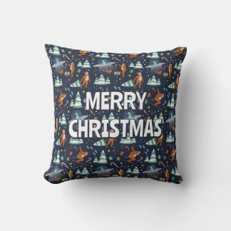 Coussin Big Foot, Aliens, & Reindeer Sci-Fi Noël