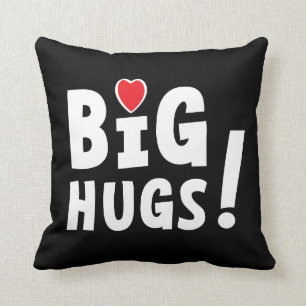 Coussin Big hug. Carte d'identité ou pour la Saint-Valenti