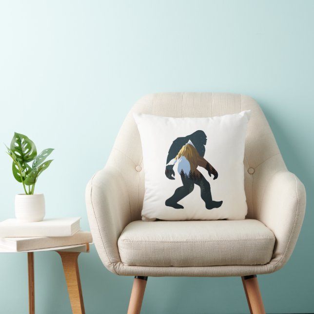 Coussin Bigfoot de la forêt nocturne (Chaise)