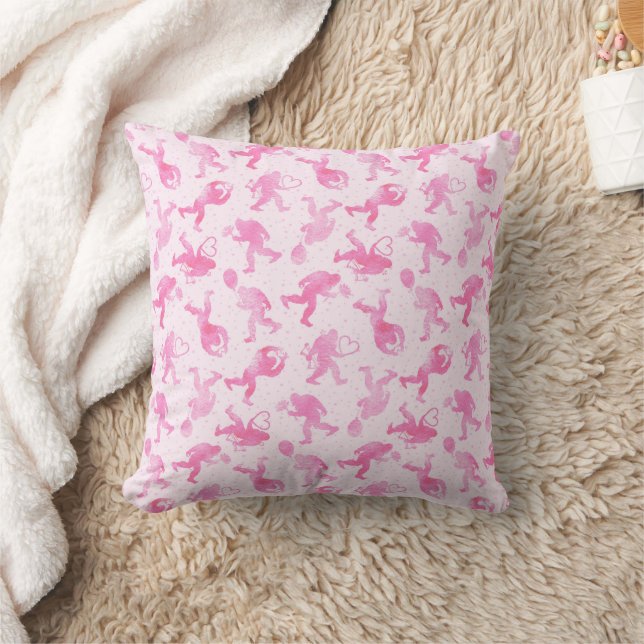 Coussin Bigfoot en amour Valentine Sasquatch (Couverture)
