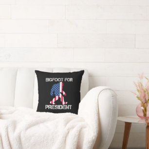 Coussin Bigfoot pour président drôle Bigfoot