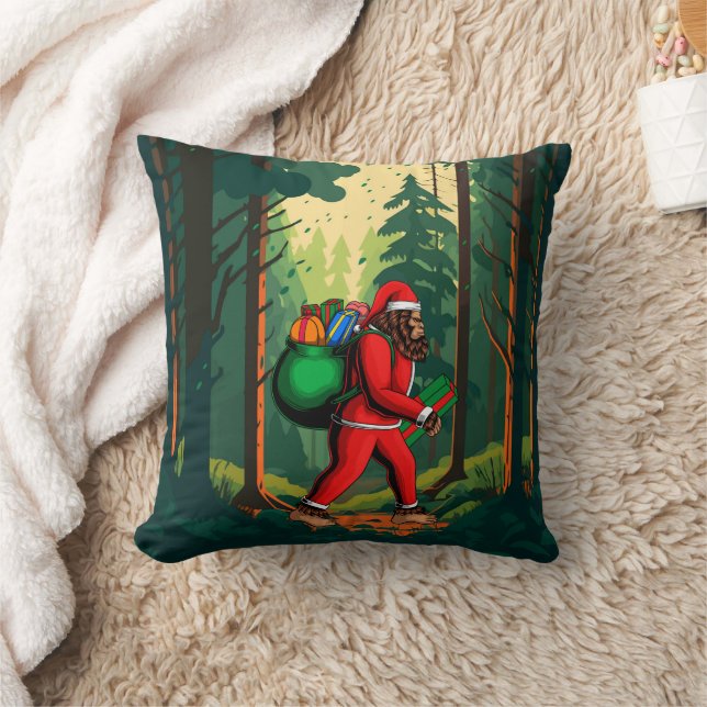 Coussin Bigfoot Santa Claus sac de cadeaux (Couverture)