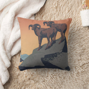 Coussin Bighorn Sheep American West Wildlife