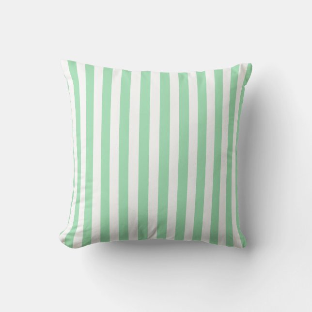 Coussin Bignon Verticale Mint Vert Blanc Gratté (Recto)