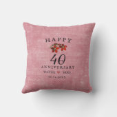 Coussin Bijou Rubis 40e Anniversaire de Mariage (Verso)