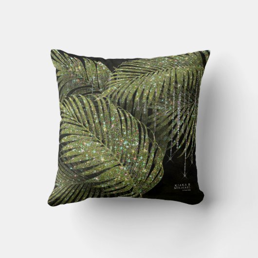 Coussin Bijoux feuille Mariage vert ID830 (Verso)