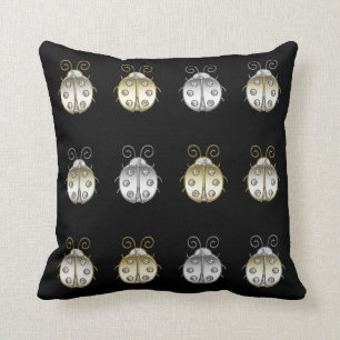 Coussin Bijoux Ladybugs Gold Silver Diamond