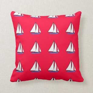 coussin bilatéral bleu rouge de coussin de bateaux
