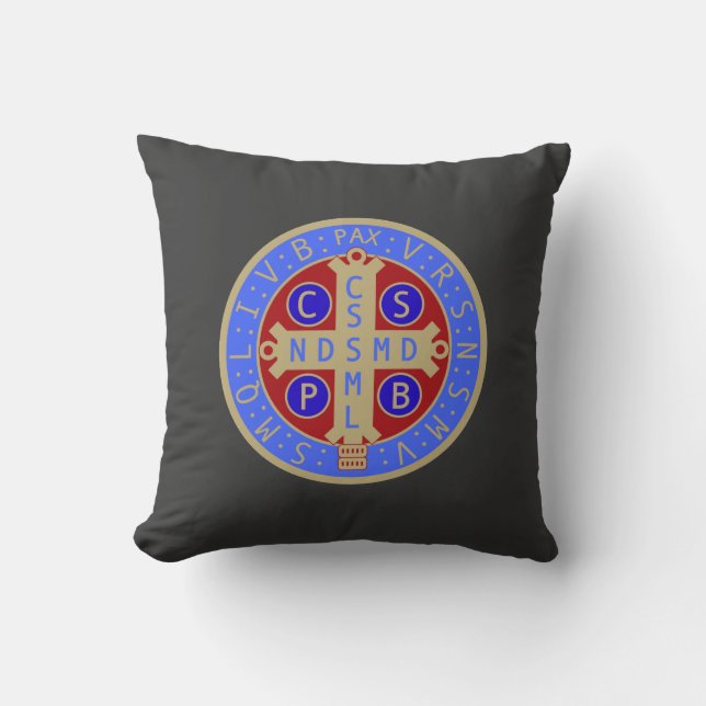 Coussin bilatéral de médaille de St Benoît (Recto)