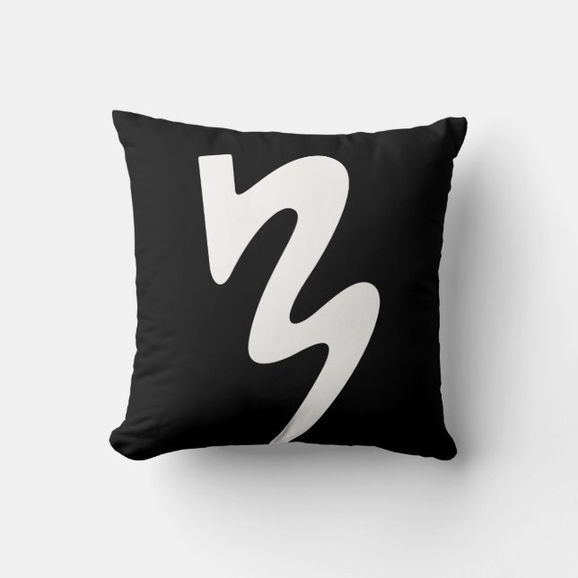 Coussin bilatéral noir de logo : Fanfare de (Recto)