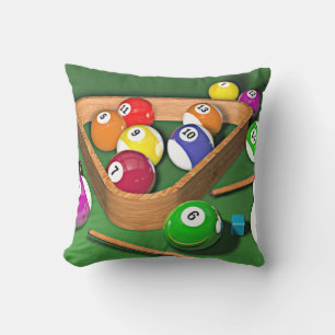 Coussin Billard, les accrocher, design coloré,