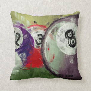 Coussin Billards d'art abstrait
