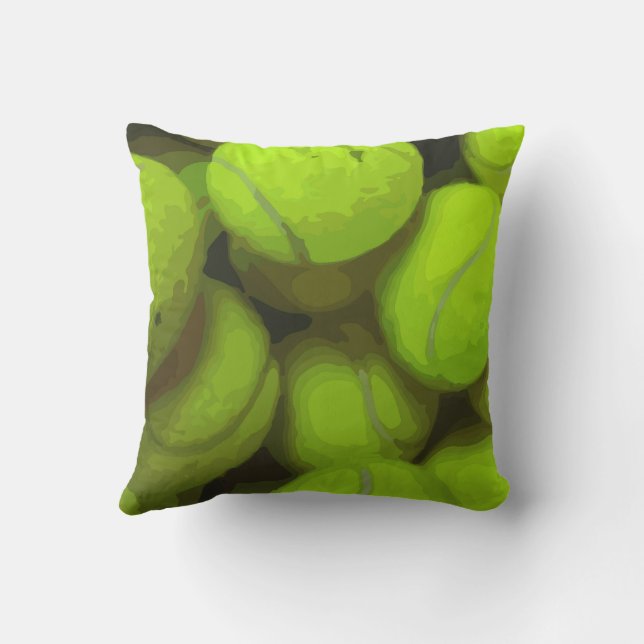 Coussin Billes de tennis vertes (Verso)
