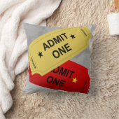 Coussin Billets Admit One Rouge et Jaune Conception de Hom (Couverture)