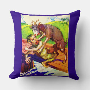 Coussin billy chèvre gruff et troll
