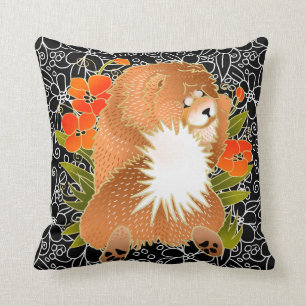 Coussin BINDI MINGSIE -coussin-droite/gauche à boue rouge