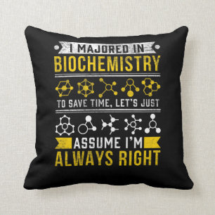 Coussin Biologiste du Humour de biochimie Blague de scient