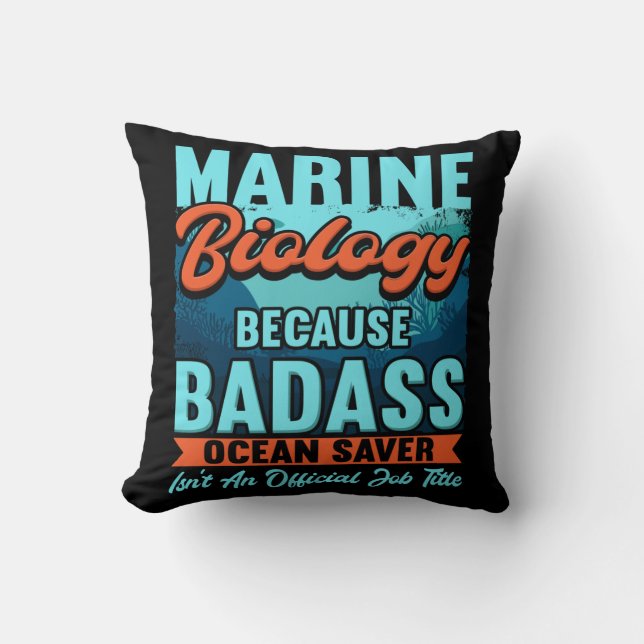 Coussin Biologiste marin (Recto)