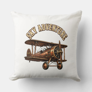 Coussin Biplan vintage. 