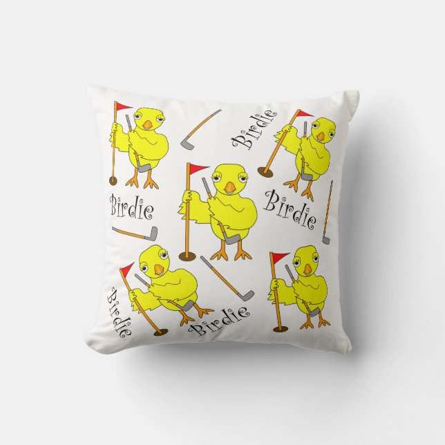 Coussin Birdie Golfer Chick (Recto)