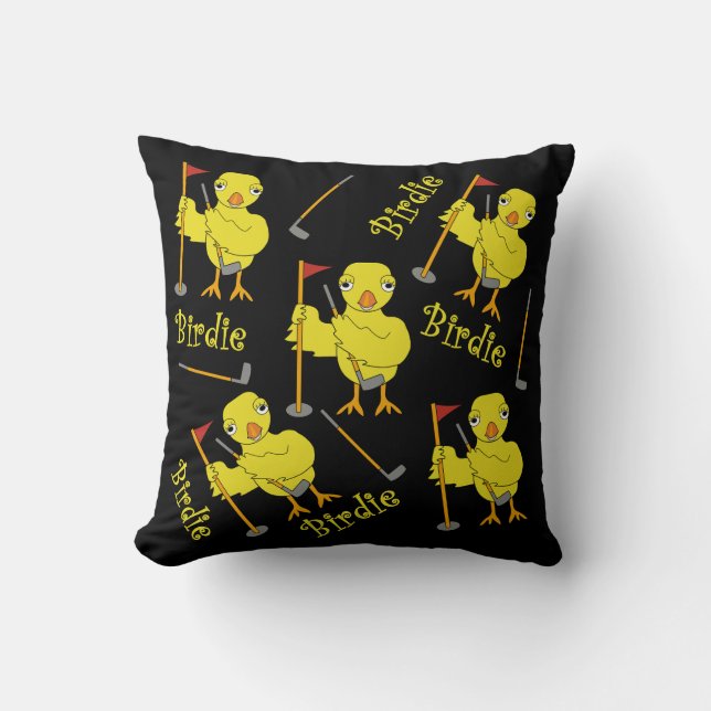 Coussin Birdie Golfer Chick (Recto)