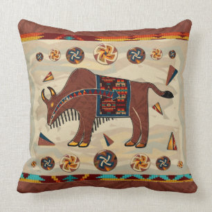 Coussin Bison Americana 3D