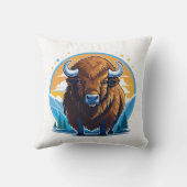 Coussin bison d'Amérique (Verso)