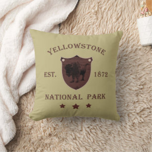 Coussin Bison Parc national de Yellowstone
