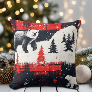 Coussin Bison rouge Plaids Ours polaire