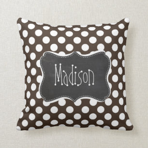 Coussin Bister Pois Brown; Retro Chalkboard