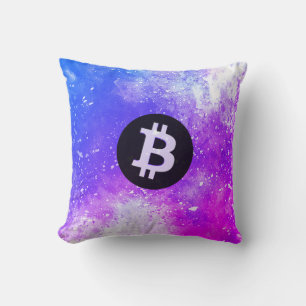 Coussin Bitcoin Aquarelle (Style 2 - Miami)