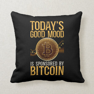 Coussin Bitcoin Crypto Aujourd'Hui Bonne Humeur Est Sponso