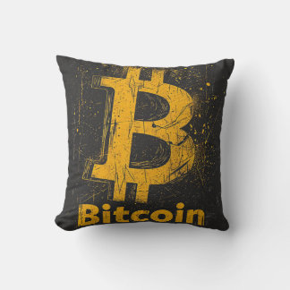 Coussin Bitcoin décor de Grunge