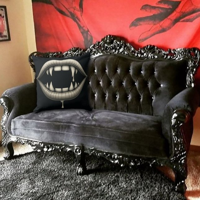 Coussin Bite Me Gothic Vampire (Créateur téléchargé)