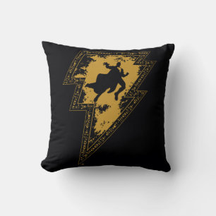 Coussin Black Adam Distressed Lightning Bolt Graphic