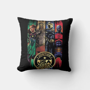 Coussin Black Adam Justice Society Héros en bandes