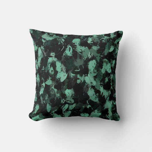 Coussin Black and teal (Recto)