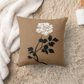 Coussin Black and White Flower (Couverture)