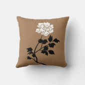 Coussin Black and White Flower (Verso)