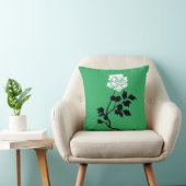 Coussin Black and White Flower (Chaise)