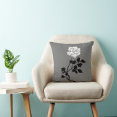 Coussin Black and White Flower (Chaise)