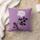 Coussin Black and White Flower (Couverture)