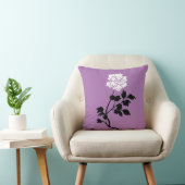 Coussin Black and White Flower (Chaise)