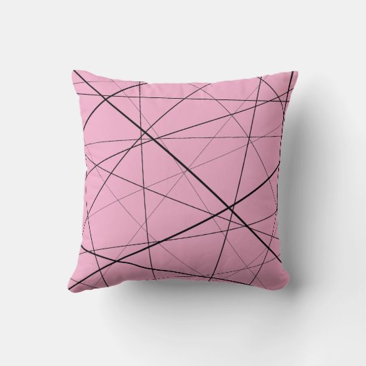 Coussin Black and white geometric pattern (Verso)