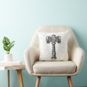 Coussin Black and white Thor's Hammer Mjolnir (Chaise)