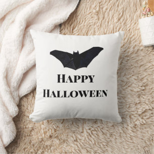 Coussin Black bat heureux Halloween ajouter nom texte sorc